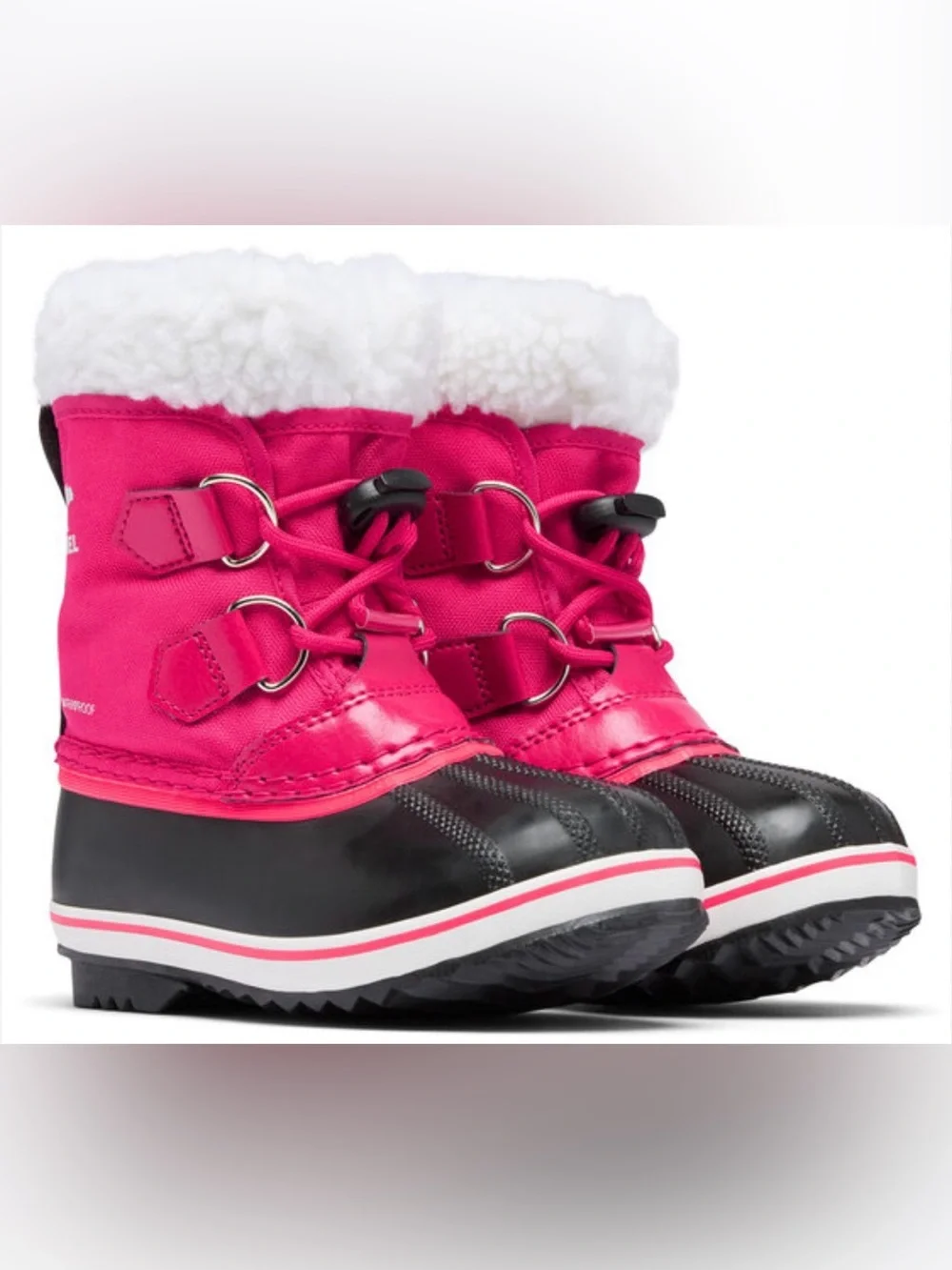 New Sorel Kids Yoot Pac Nylon in Bright Rose, Size 9